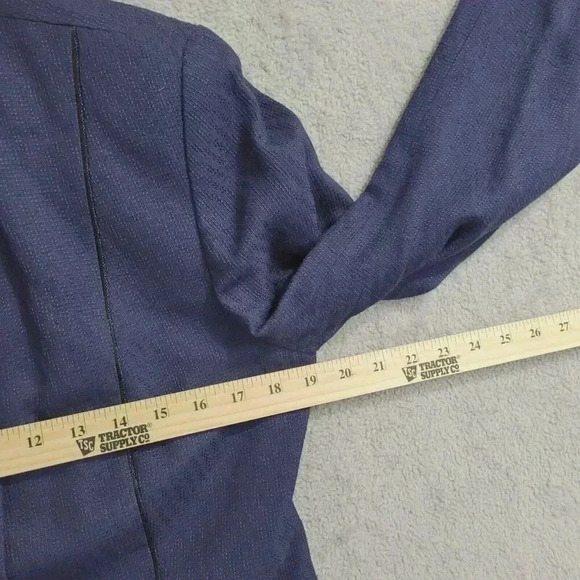 Christian Dior Women's 10 Navy Blazer Rayon Silk Trim Gold Button 28CT - Picture 4 of 11